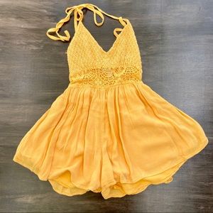 Abercrombie & Fitch Yellow Short Romper Jumper S